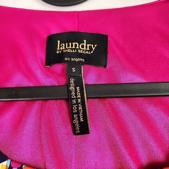 Laundry by Shelli Segal Small Geometric Boho Cap Sleeve Shift Dress Vibrant - Picture 2 of 11